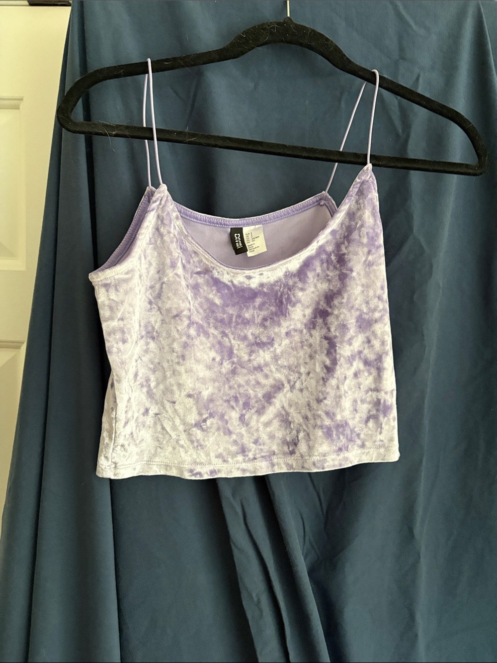 Divided Lavender Tie-Dye Velvet Cami Crop